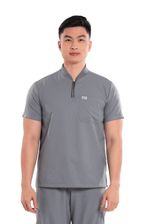 Airstretch® Custom Fit Half Zipped Men Scrub Top