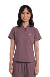 Airstretch® Custom Fit Half Zipped Women Scrub Top