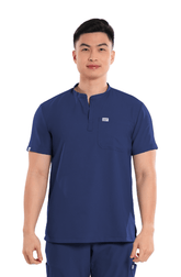 Airstretch® Custom Fit Mandarin Men Scrub Top