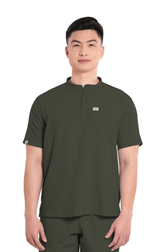 Basicflex® Custom Fit Mandarin Men Scrub Top