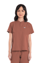 Basicflex® Custom Fit Mandarin Women Scrub Top