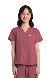 Basicflex® Custom Fit V-Neck Women Scrub Top