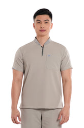 Luxe® Custom Fit Half Zipped Men Scrub Top