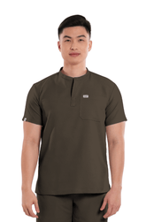 Luxe® Custom Fit Mandarin Men Scrub Top