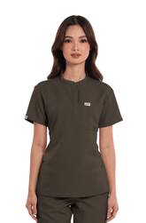 Luxe® Custom Fit Mandarin Women Scrub Top