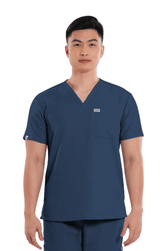 Luxe® Custom Fit V-Neck Men Scrub Top