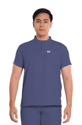 Twill Custom Fit Mandarin Men Scrub Top