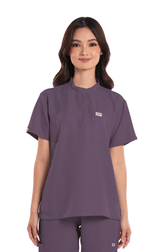 Twill Custom Fit Mandarin Women Scrub Top