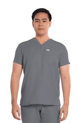 Twill V-Neck Men Scrub Top