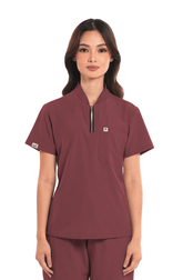 Ultraflex® Custom Fit Half Zipped Women Scrub Top
