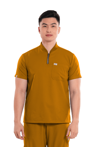 Airstretch® Custom Fit Half Zipped Men Scrub Top