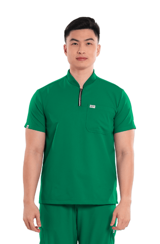 Airstretch® Custom Fit Half Zipped Men Scrub Top
