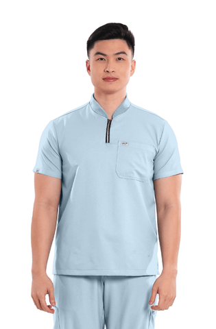 Airstretch® Custom Fit Half Zipped Men Scrub Top
