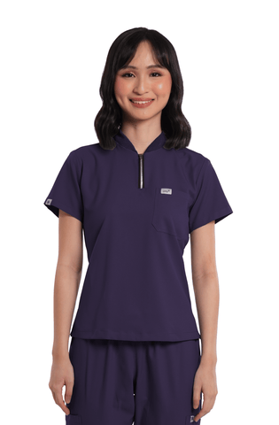 Airstretch® Custom Fit Half Zipped Women Scrub Top
