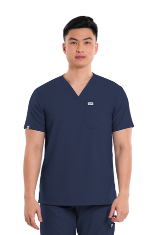Airstretch® V-Neck Men Scrub Top