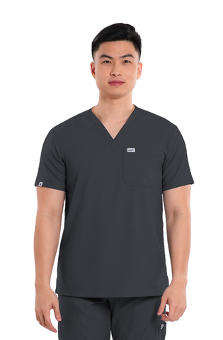 Airstretch® V-Neck Men Scrub Top