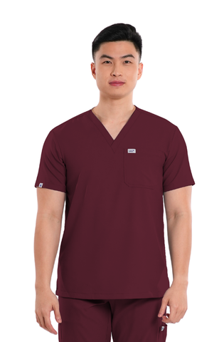 Airstretch® V-Neck Men Scrub Top