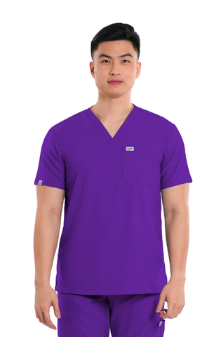 Airstretch® V-Neck Men Scrub Top