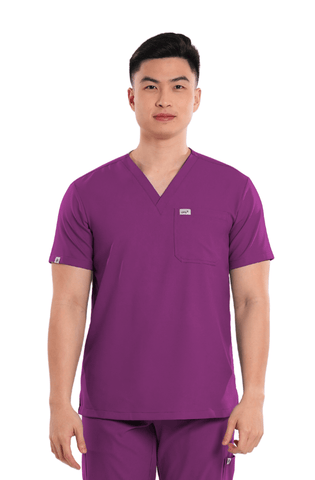 Airstretch® V-Neck Men Scrub Top