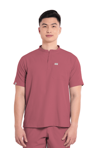 Basicflex® Custom Fit Mandarin Men Scrub Top