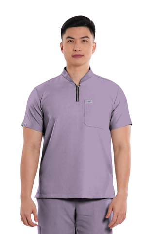 Luxe® Custom Fit Half Zipped Men Scrub Top