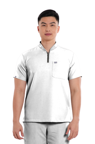 Luxe® Custom Fit Half Zipped Men Scrub Top