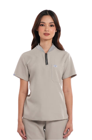 Luxe® Custom Fit Half Zipped Women Scrub Top