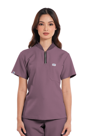 Luxe® Custom Fit Half Zipped Women Scrub Top