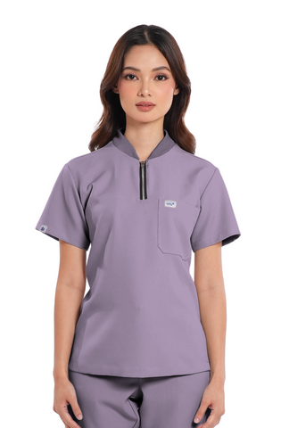 Luxe® Custom Fit Half Zipped Women Scrub Top