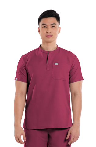 Luxe® Mandarin Men Scrub Top