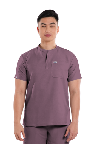 Luxe® Custom Fit Mandarin Men Scrub Top