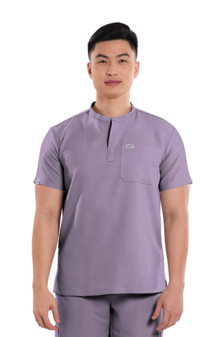 Luxe® Custom Fit Mandarin Men Scrub Top