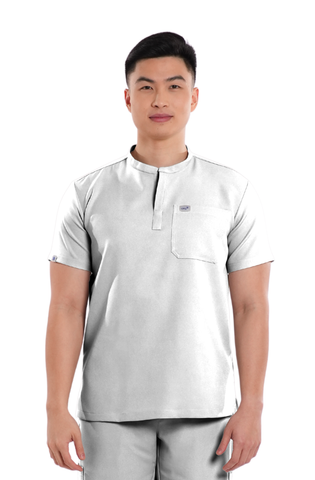 Luxe® Custom Fit Mandarin Men Scrub Top
