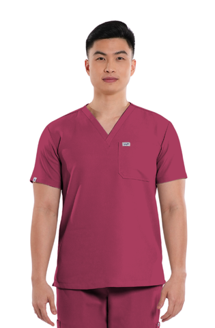 Luxe® V-Neck Men Scrub Top