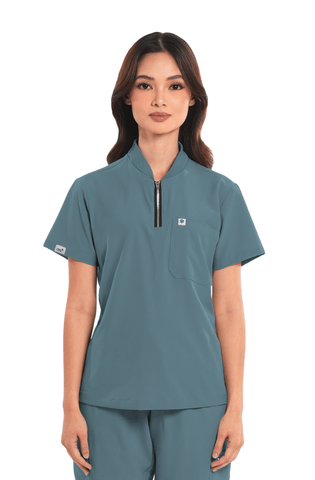 Ultraflex® Custom Fit Half Zipped Women Scrub Top