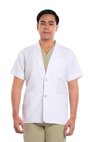 Wool Custom Fit Short Sleeve Men Scrub Blazer